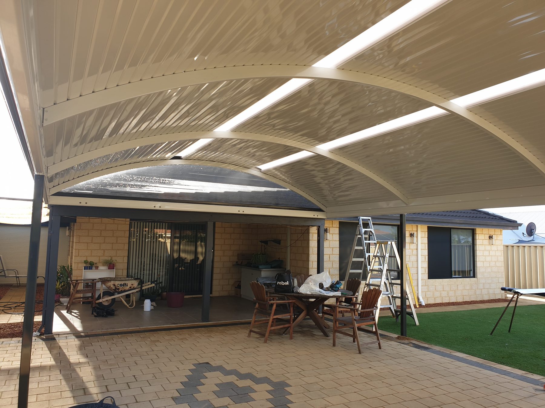 Stratco Outback Dome curved roof patio in Perth